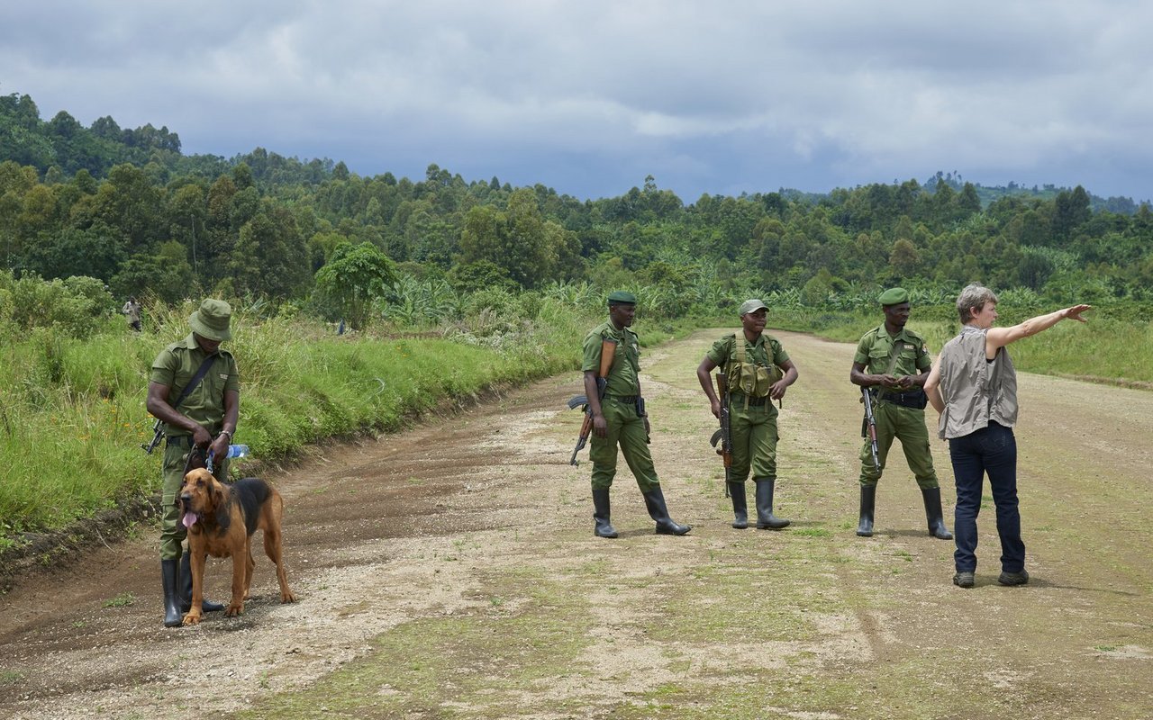 Marlene Zähner während der Ausbildung der Ranger im Kongo.