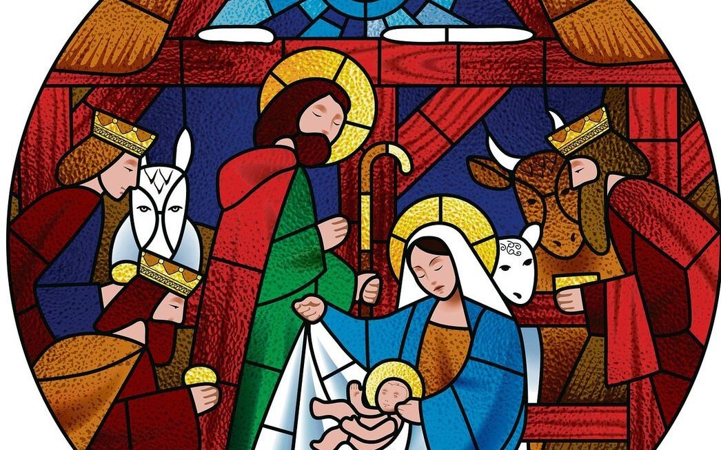 Ochs und Esel sowie andere Tiere gehören zur Krippe Jesu. 